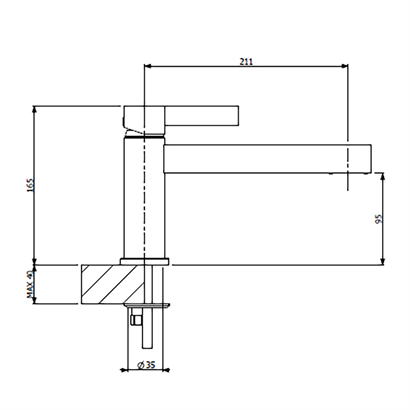 Bocchi Cube Uzun Uçlu Lavabo Bataryası
