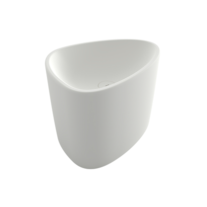 Bocchi Etna 58 cm Tezgah Üstü Monoblok Lavabo Mat Beyaz