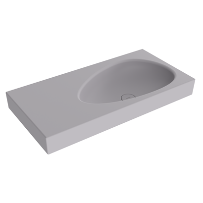 Bocchi Etna 90 cm Etajerli Lavabo Mat Gri