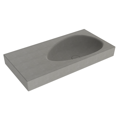 Bocchi Etna 90 cm Etajerli Lavabo Mat Beton