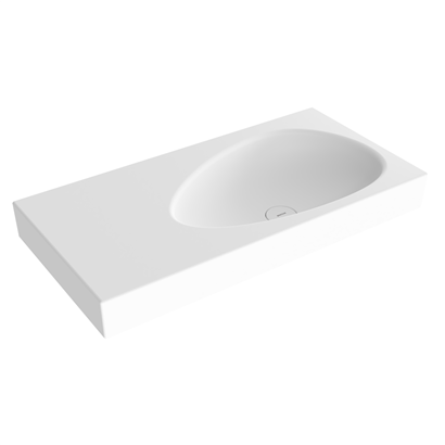 Bocchi Etna 90 cm Etajerli Lavabo Mat Beyaz