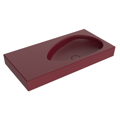 Bocchi Etna 90 cm Etajerli Lavabo P.Burgonya Bordosu