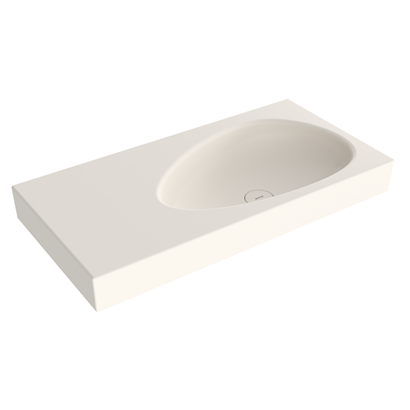 Bocchi Etna 90 cm Etajerli Lavabo Parlak Bisküvi