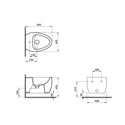 Bocchi Etna Asma Bide 54 cm Mat Yeşil
