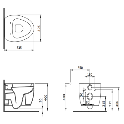 Bocchi Etna Asma Klozet Mat Gri (Klozet Kapağı Hariçtir) 