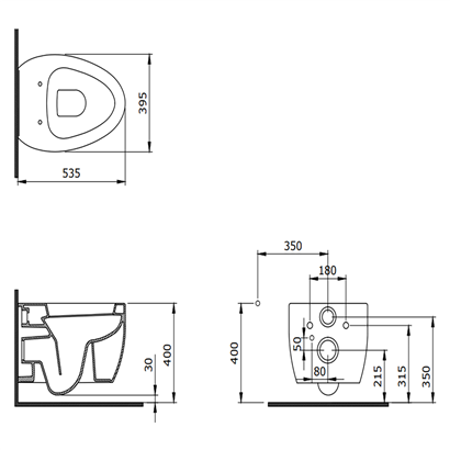 Bocchi Etna Asma Klozet Mat Siyah (Klozet Kapağı Hariçtir) 