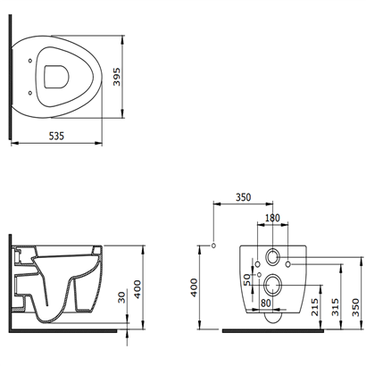 Bocchi Etna Asma Klozet Parlak Beyaz (Klozet Kapağı Hariçtir) 