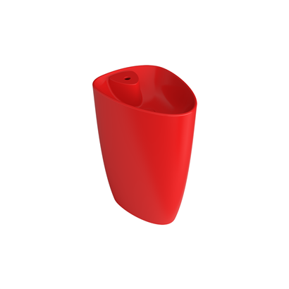 Bocchi Etna Monoblok Lavabo 58 cm Batarya Banklı Parlak Kırmızı