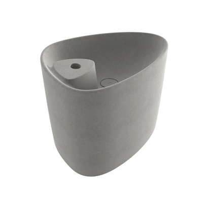 Bocchi Etna Tezgah Üstü Monoblok Lavabo 58 cm Batarya Banklı Mat Beton