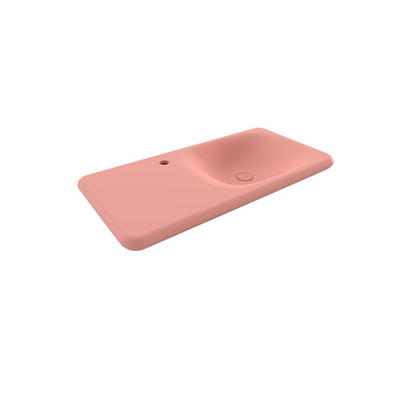 Bocchi Fenice 90 cm Etajerli Lavabo Mat Somon