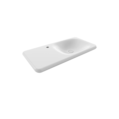 Bocchi Fenice 90 cm Etajerli Lavabo Parlak Beyaz