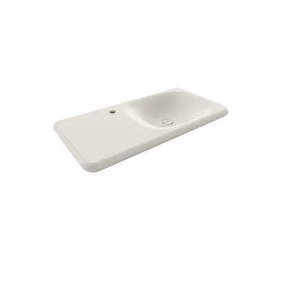 Bocchi Fenice 90 cm Etajerli Lavabo Parlak Bisküvi