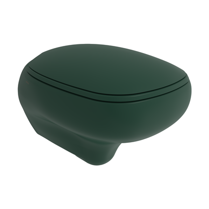Bocchi Fenice Asma Klozet 53 cm Mat Yeşil (Klozet Kapağı Hariçtir) 