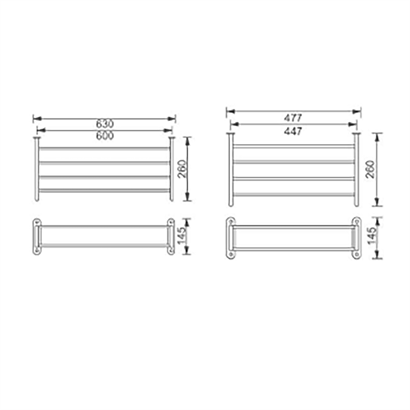 Bocchi Havlu Rafı 477 Mm Krom