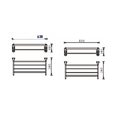Bocchi Havlu Rafı 488 Mm Krom