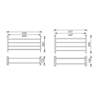 Bocchi Havlu Rafı 630 Mm Krom
