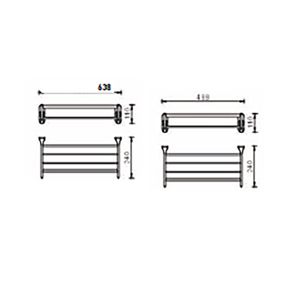 Bocchi Havlu Rafı 638 Mm Krom