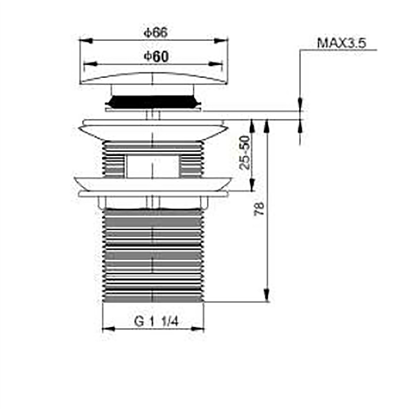 Bocchi Krom Lavabo Süzgeçi Su Taşma Delikli