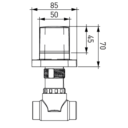 Bocchi LARA Krom Ankastre Stop Valf G 1/2