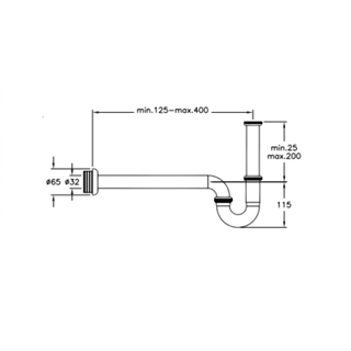 Bocchi Lavabo Sifonu U Tipi Pirinç