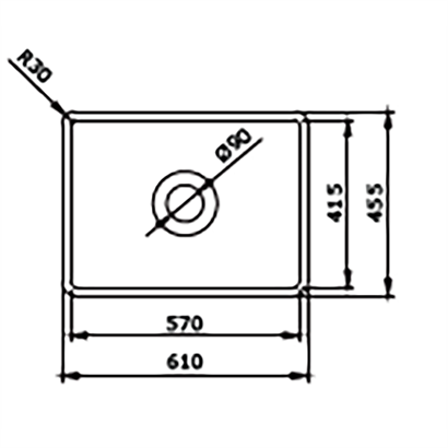 Bocchi Lavello 60 cm Mutfak Eviyesi İçin Paslanmaz Çelik Tel Izgara