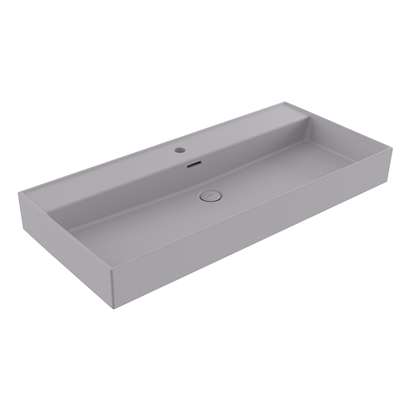 Bocchi Milano 100 cm Tezgah Üstü Lavabo Mat Gri
