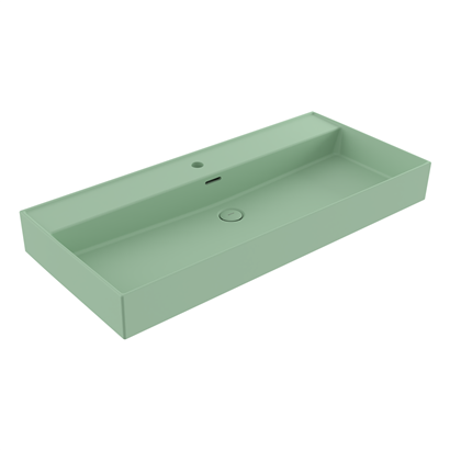 Bocchi Milano 100 cm Tezgah Üstü Lavabo Mat Mint Yeşil