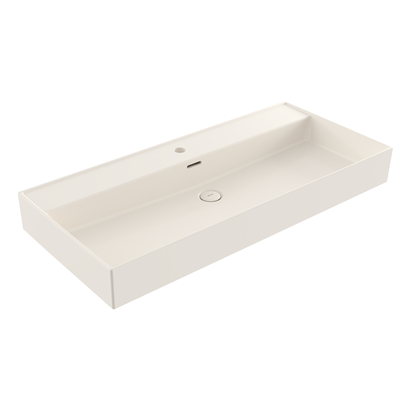Bocchi Milano 100 cm Tezgah Üstü Lavabo Parlak Bisküvi