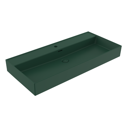 Bocchi Milano 100 cm Tezgah Üstü Lavabo Mat Yeşil