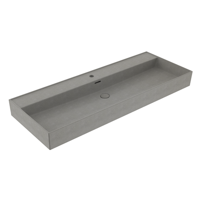 Bocchi Milano 120 cm Mat Beton Tezgah Üstü Lavabo