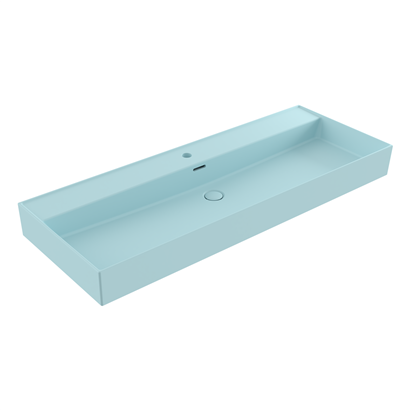 Bocchi Milano 120 cm Mat Buz Mavi Tezgah Üstü Lavabo
