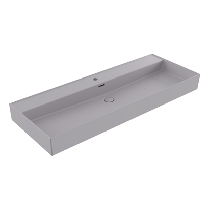 Bocchi Milano 120 cm Mat Gri Tezgah Üstü Lavabo
