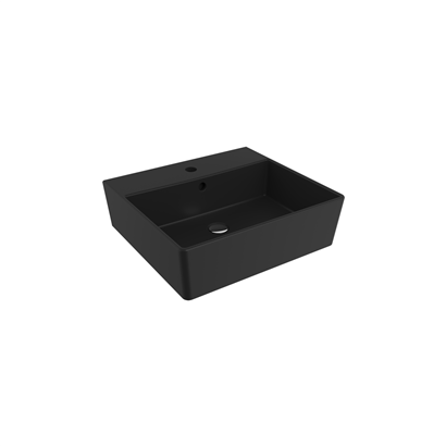Bocchi Milano 50 cm Çanak Lavabo Batarya Delikli Mat Siyah