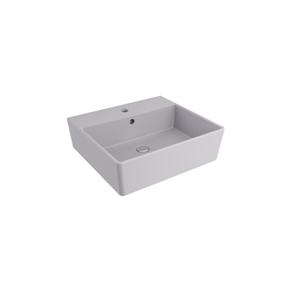 Bocchi Milano 50 cm Çanak Lavabo Batarya Delikli Mat Gri