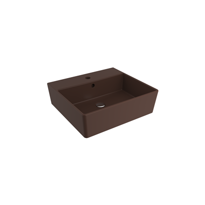 Bocchi Milano 50 cm Çanak Lavabo Batarya Delikli Mat Kahve