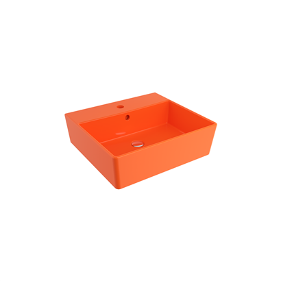 Bocchi Milano 50 cm Çanak Lavabo Batarya Delikli Parlak Turuncu