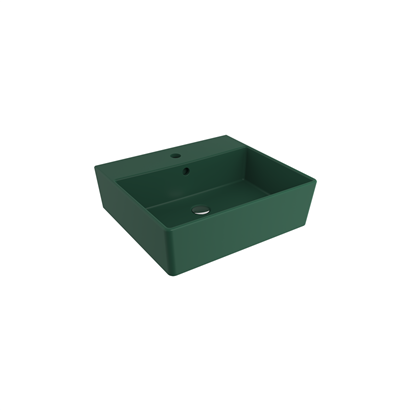 Bocchi Milano 50 cm Çanak Lavabo Batarya Delikli Mat Yeşil
