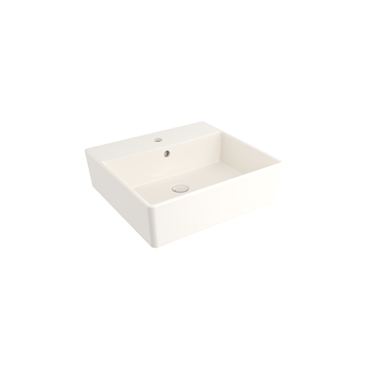 Bocchi Milano 50 cm Çanak Lavabo Batarya Delikli Parlak Bisküvi