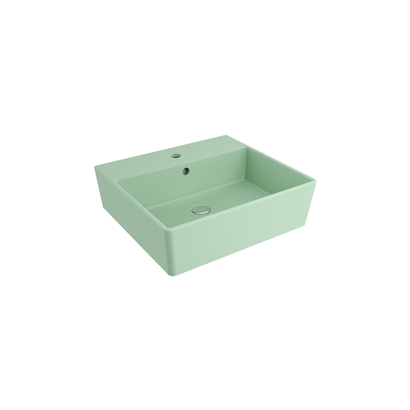 Bocchi Milano 50 cm Çanak Lavabo Batarya Delikli Mat Mint Yeşil