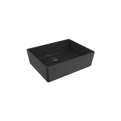 Bocchi Milano 50 cm Çanak Lavabo Parlak Siyah
