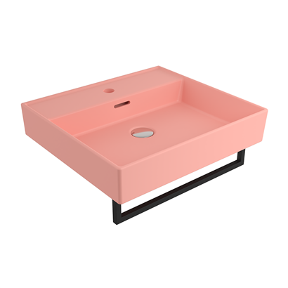 Bocchi Milano 50 cm Lavabo Batarya Delikli Mat Somon