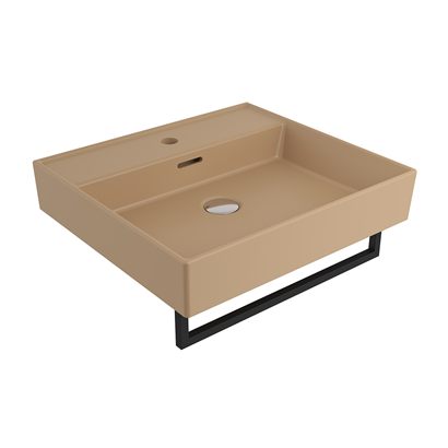 Bocchi Milano 50 cm Lavabo Batarya Delikli Mat Kaşmir