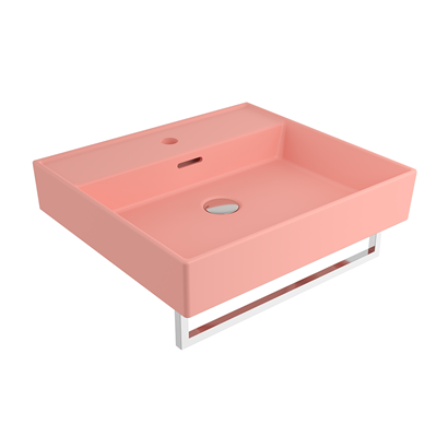 Bocchi Milano 50 cm Lavabo Batarya Delikli Mat Somon