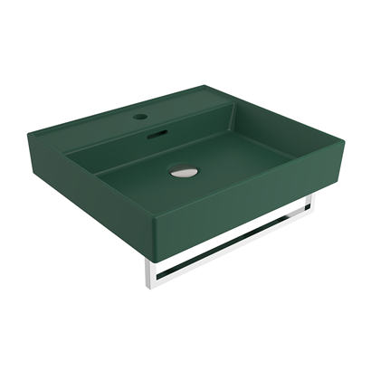 Bocchi Milano 50 cm Lavabo Batarya Delikli Mat Yeşil
