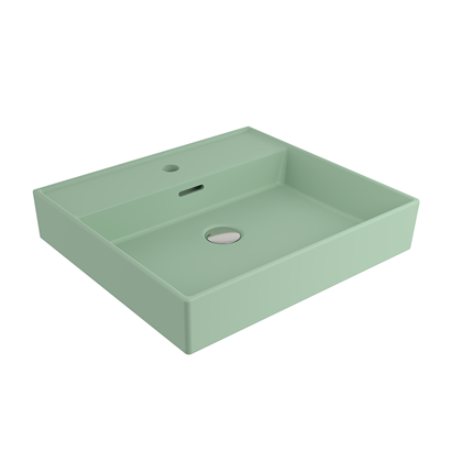 Bocchi Milano 50 cm Lavabo Batarya Delikli Mat Mint Yeşil