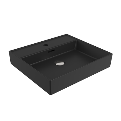 Bocchi Milano 50 cm Lavabo Batarya Delikli Mat Siyah