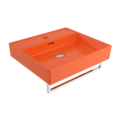 Bocchi Milano 50 cm Lavabo Batarya Delikli Parlak Turuncu