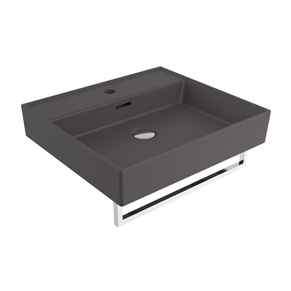 Bocchi Milano 50 cm Lavabo Batarya Delikli Mat Antrasit