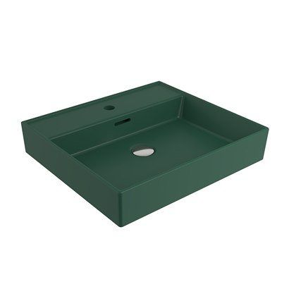 Bocchi Milano 50 cm Lavabo Batarya Delikli Mat Yeşil