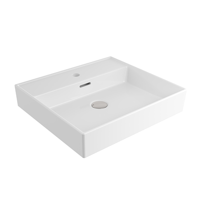 Bocchi Milano 50 cm Lavabo Batarya Delikli Parlak Beyaz